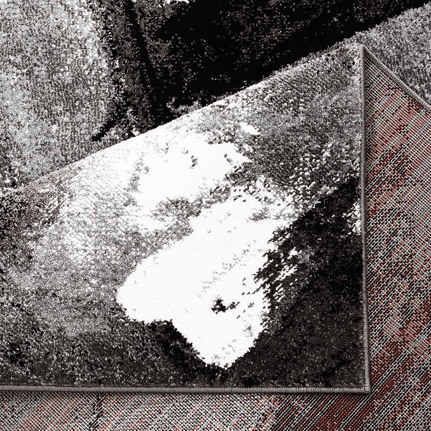 Grijs Tapijt Laagpolig Vloerkleed Omid Art - Grey Architecture - Omid Carpets