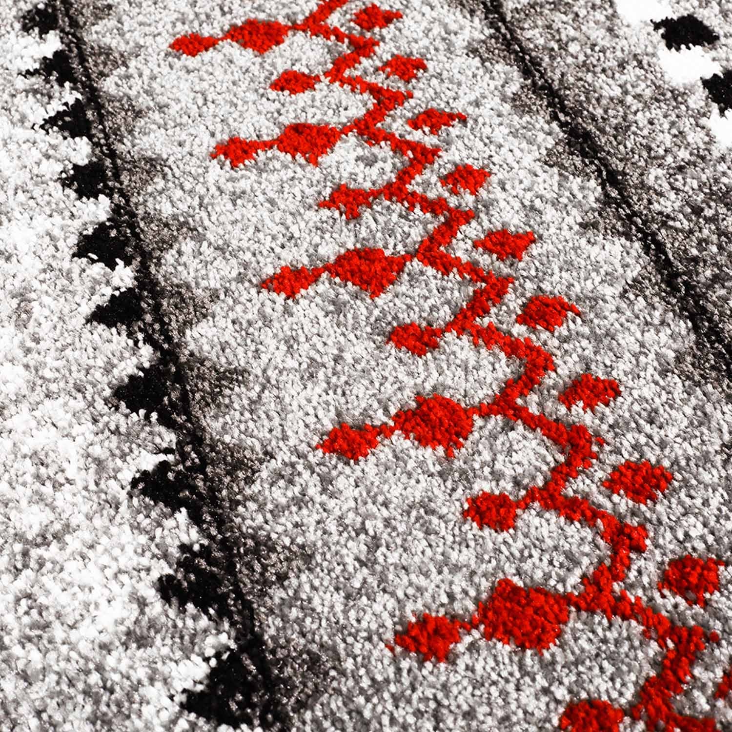 Rood Tapijt Laagpolig Vloerkleed Omid Art - Red Harmony - Omid Carpets