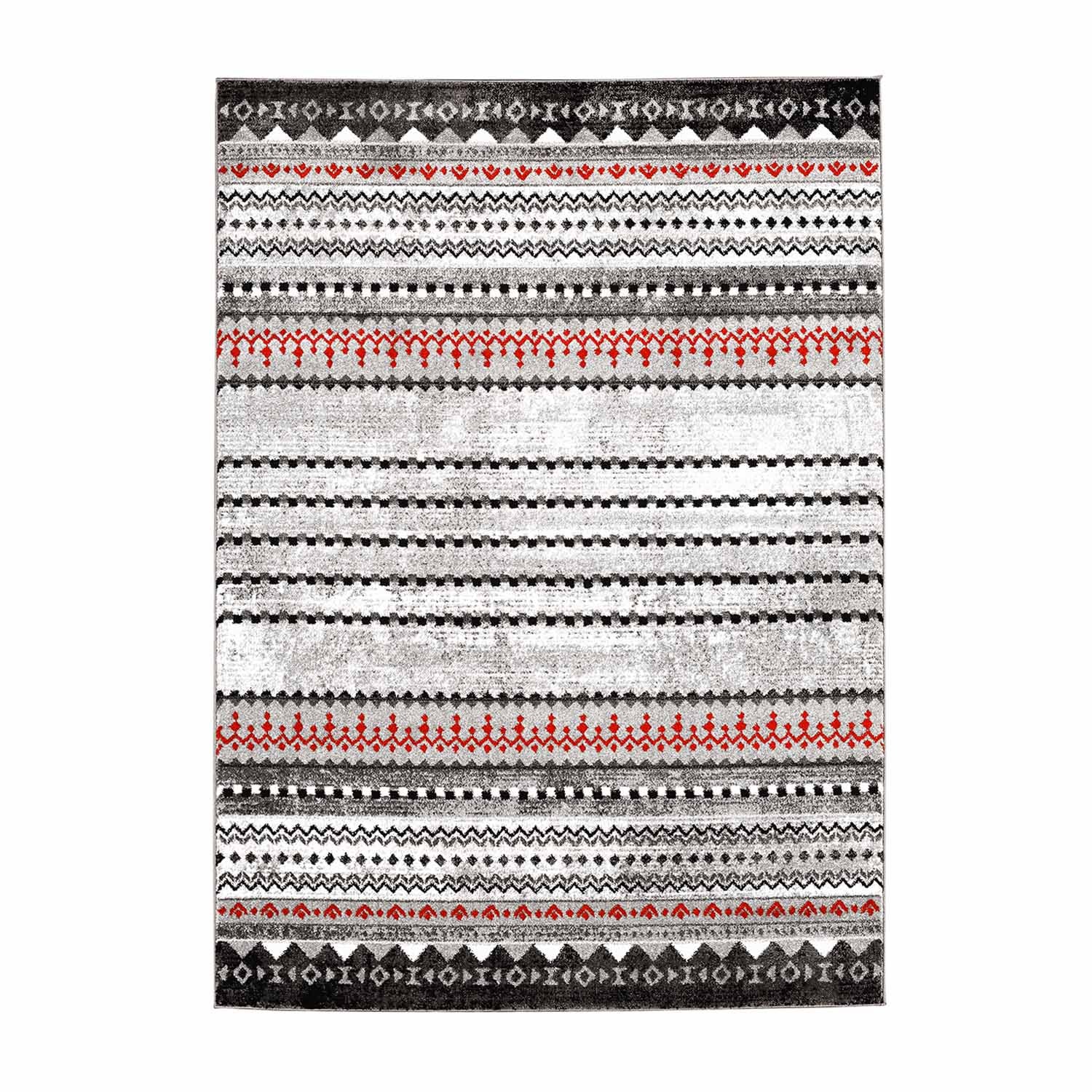 Rood Tapijt Laagpolig Vloerkleed Omid Art - Red Harmony - Omid Carpets