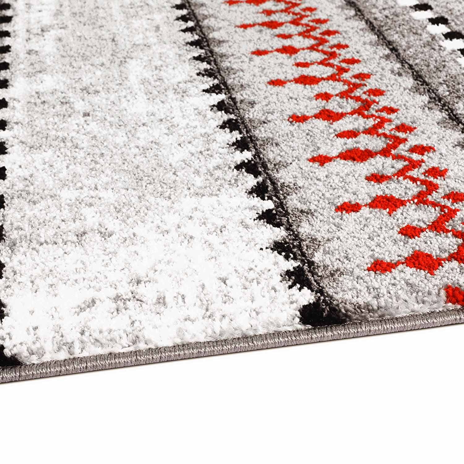 Rood Tapijt Laagpolig Vloerkleed Omid Art - Red Harmony - Omid Carpets
