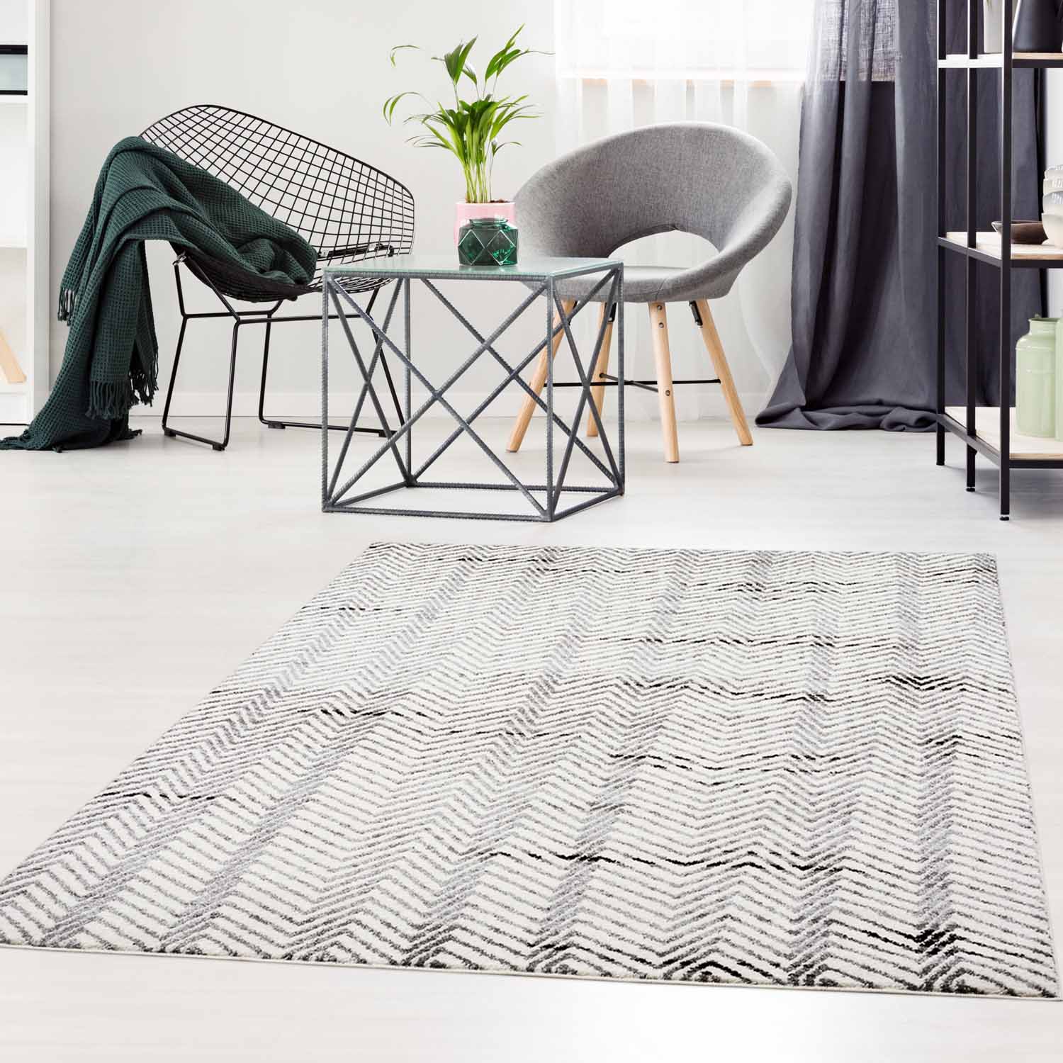 Crème Tapijt Laagpolig Vloerkleed Omid Art - Arrow - Omid Carpets