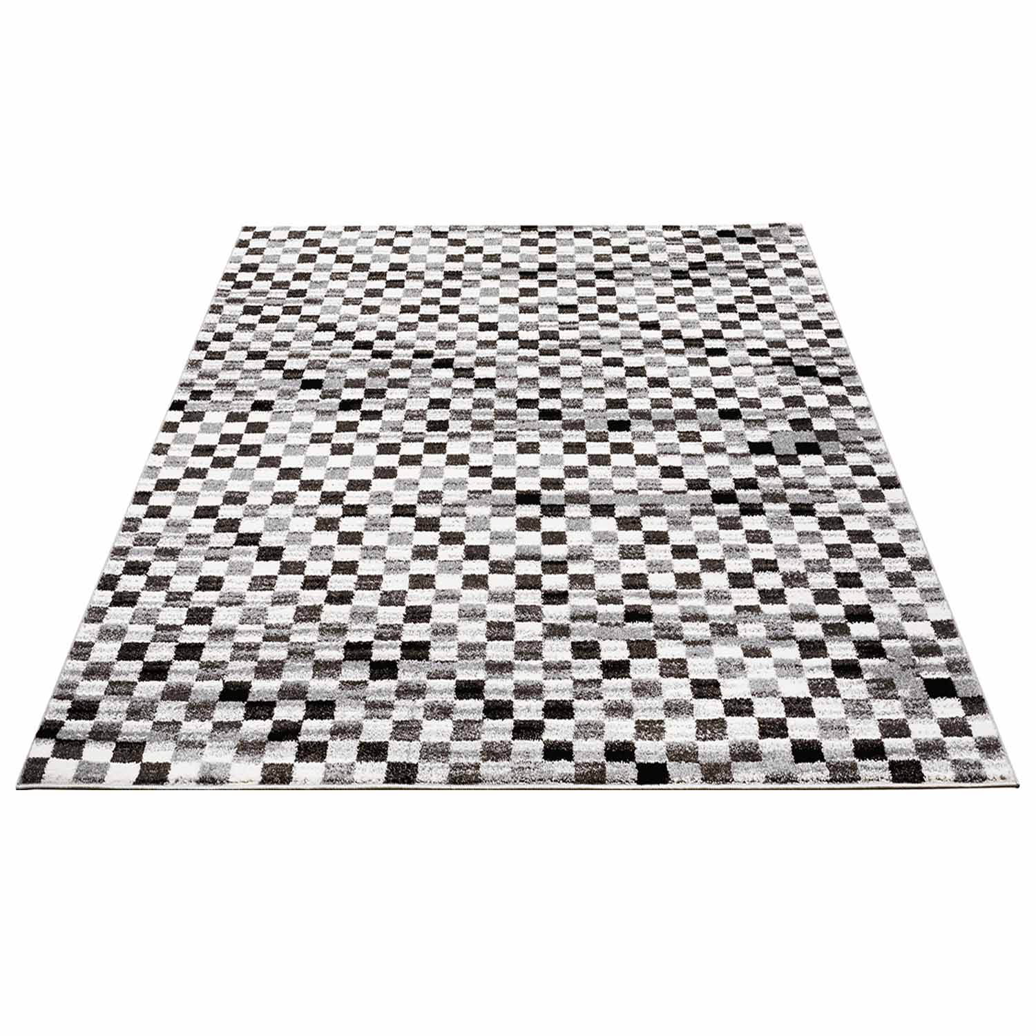 Grijs Tapijt Laagpolig Vloerkleed Omid Art - Grey Diamond - Omid Carpets