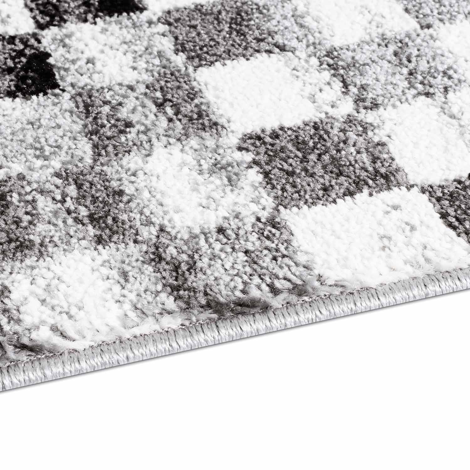 Grijs Tapijt Laagpolig Vloerkleed Omid Art - Grey Diamond - Omid Carpets