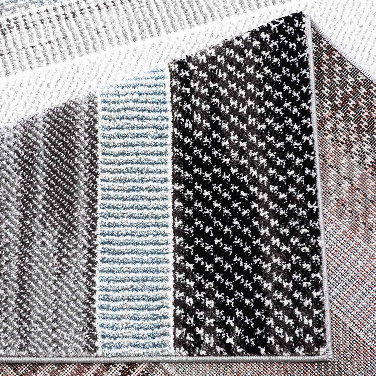 Blauw Tapijt Laagpolig Vloerkleed Omid Art - Blue Path - Omid Carpets
