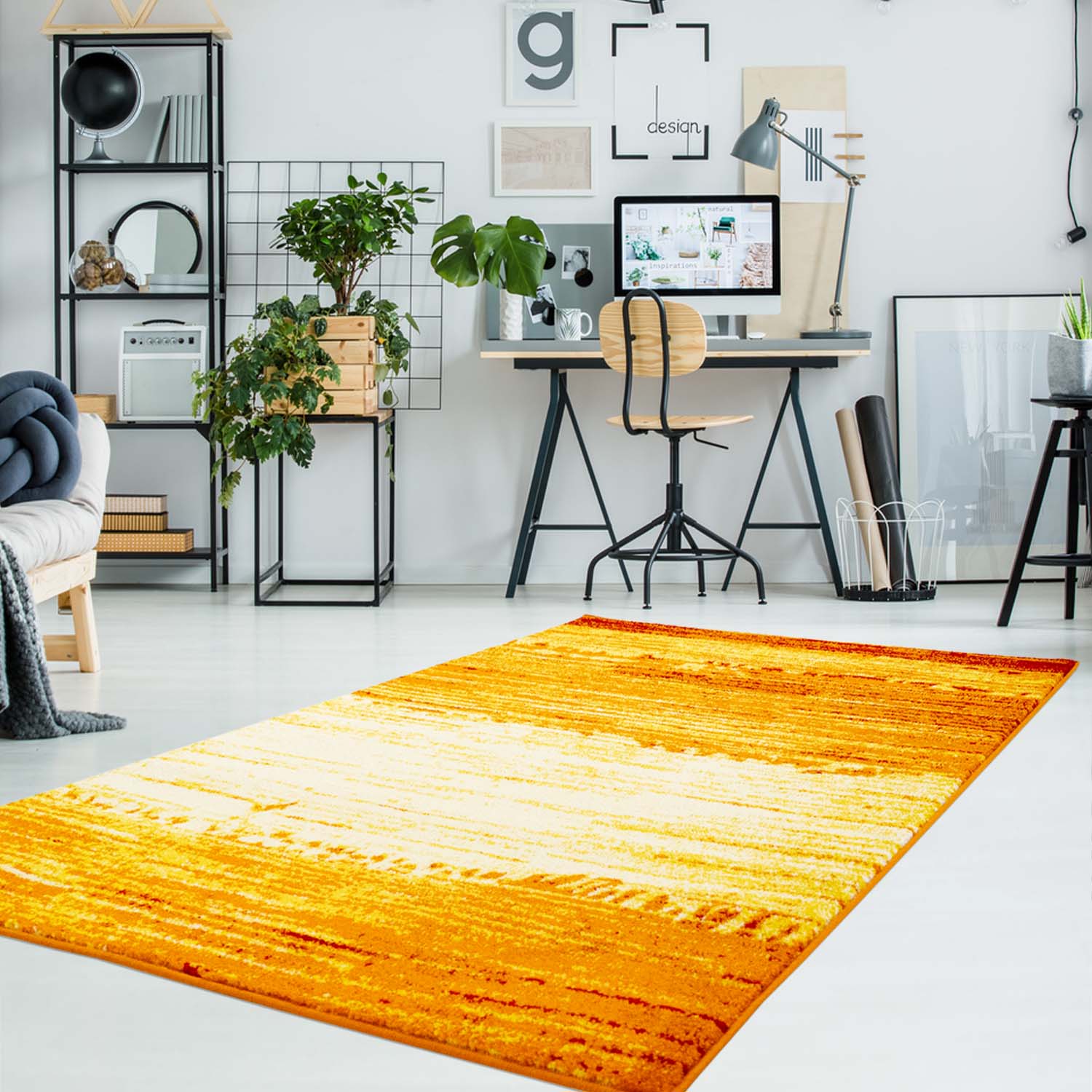 Tapijt Omid Sun Geel Vloerkleed - Omid Carpets
