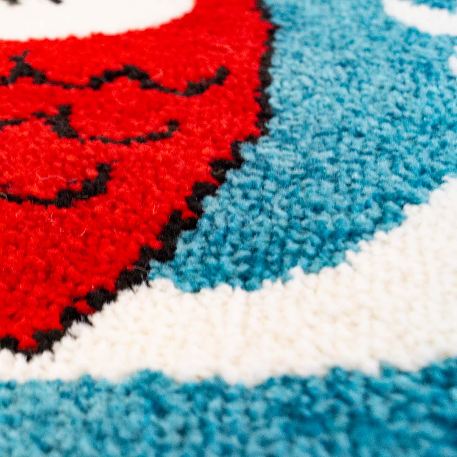 Kindertapijt Omid Uiltjes Blauw Vloerkleed - Omid Carpets