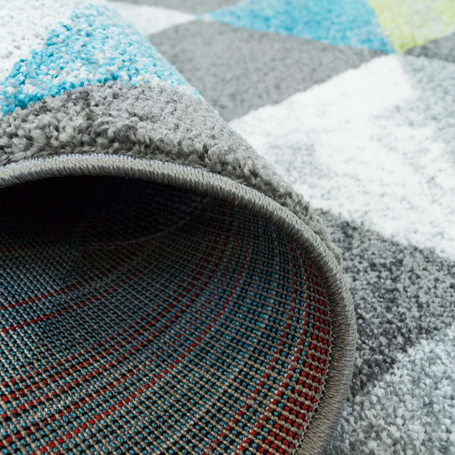 Kindertapijt Omid Diamond Groen/Blauw Vloerkleed - Omid Carpets