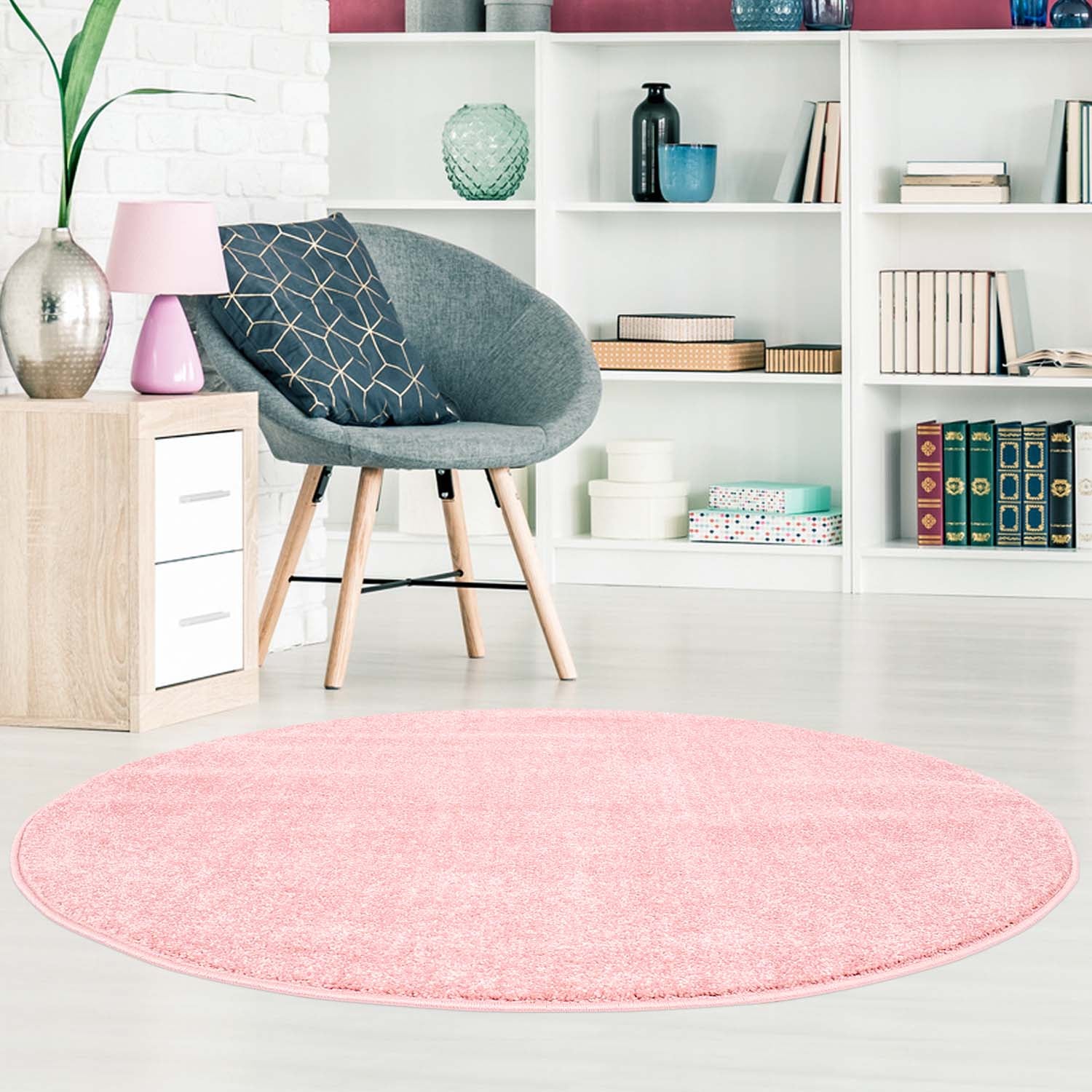 Tapijt Omid Spring Laagpolig Vloerkleed Roos - Omid Carpets