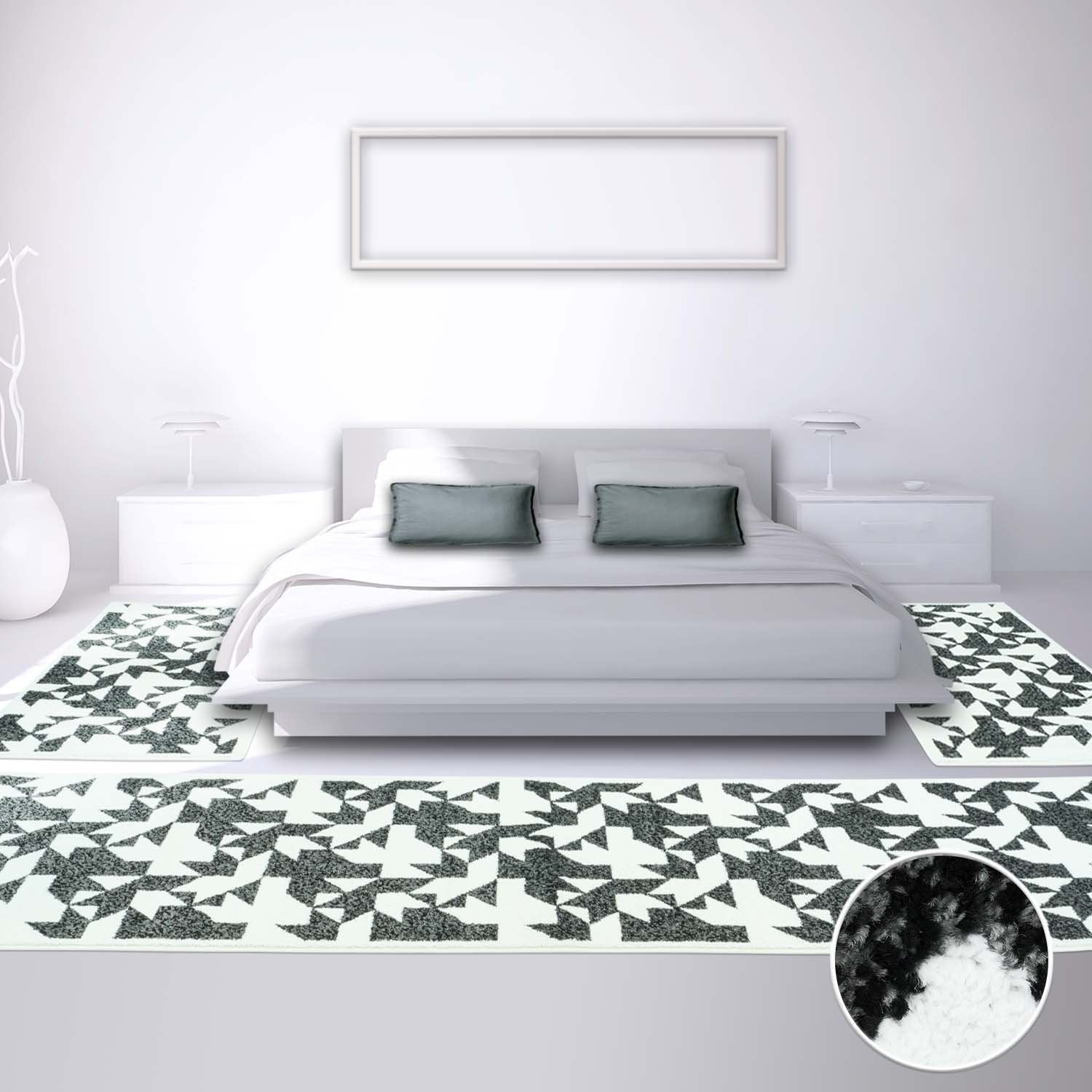 Vloerkleed Slaapkamer Naast Het Bed Set (1X 80x300 + 2X 80x150) - Omid Carpets