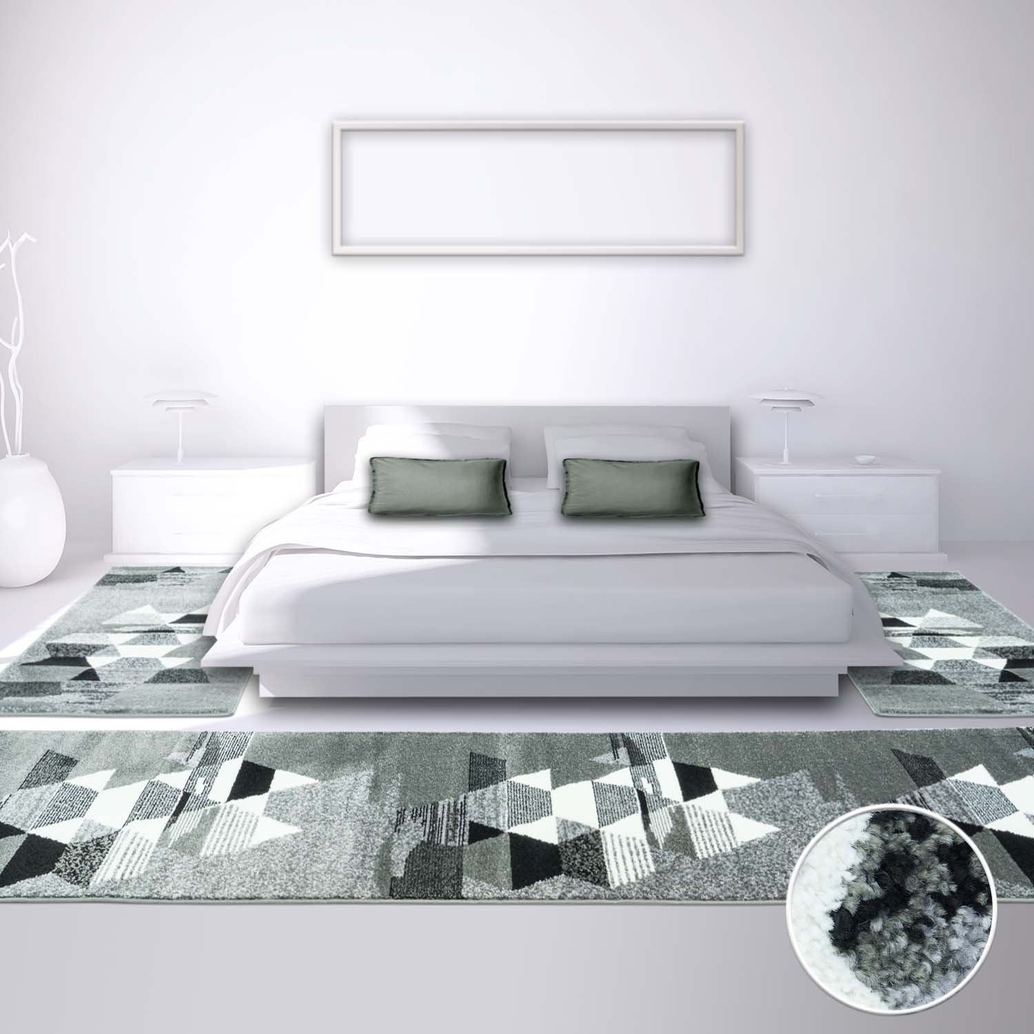 Vloerkleed Slaapkamer Naast Het Bed Set (1X 80x300 + 2X 80x150) - Omid Carpets
