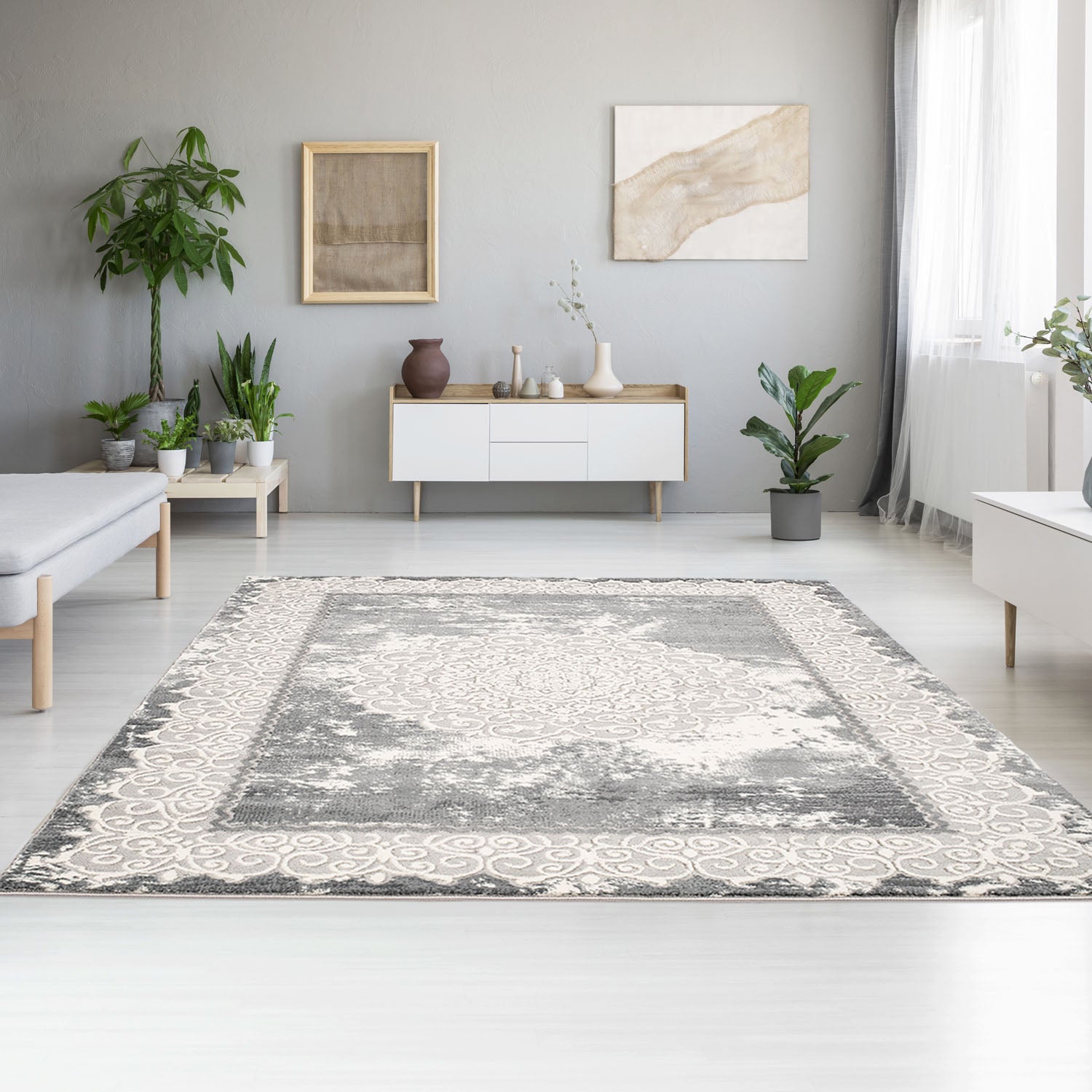 Tapijt Omid Spring Laagpolig Vloerkleed Natural Classic Beige 4 - Omid Carpets