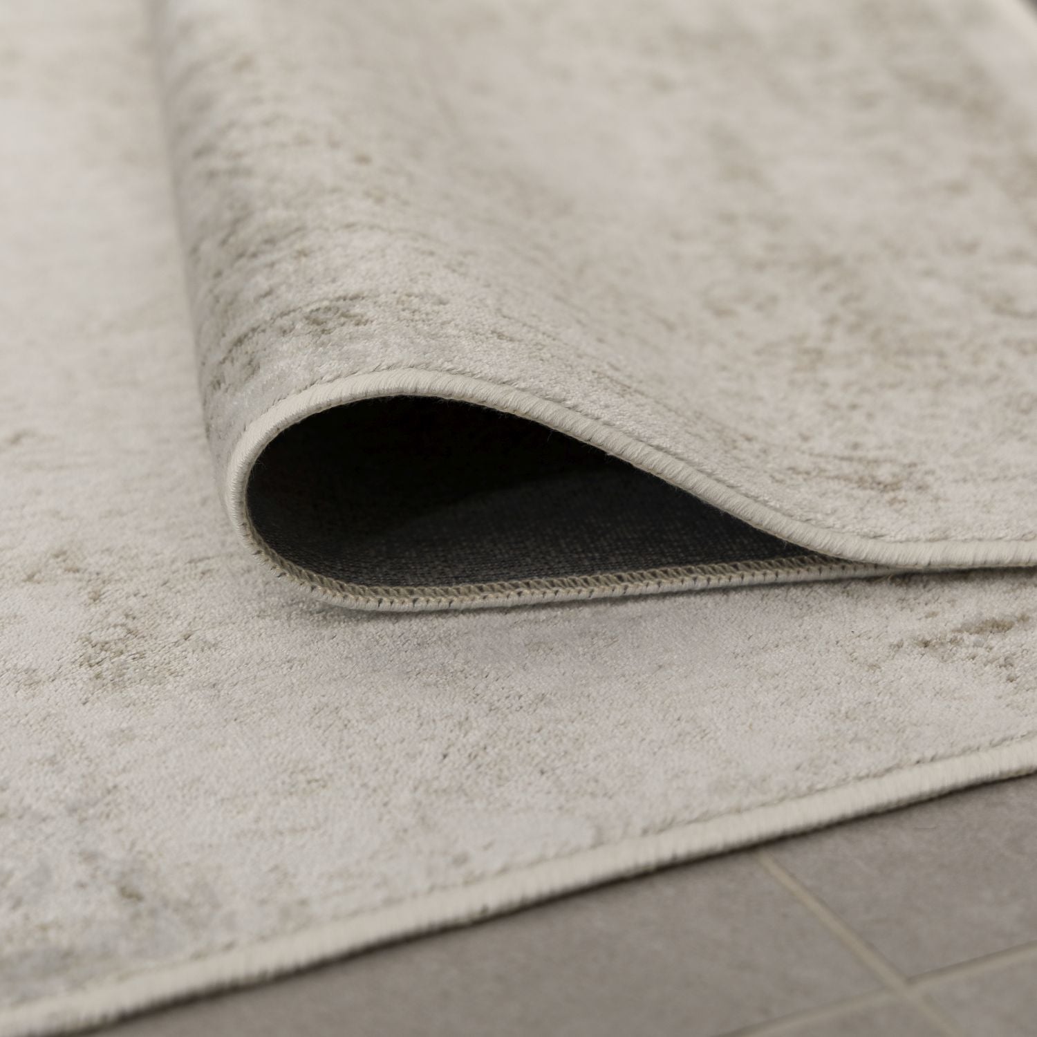 Dun Vloerkleed met Anti-Slip Grijs Laagpolig Tapijt Omid Vintage