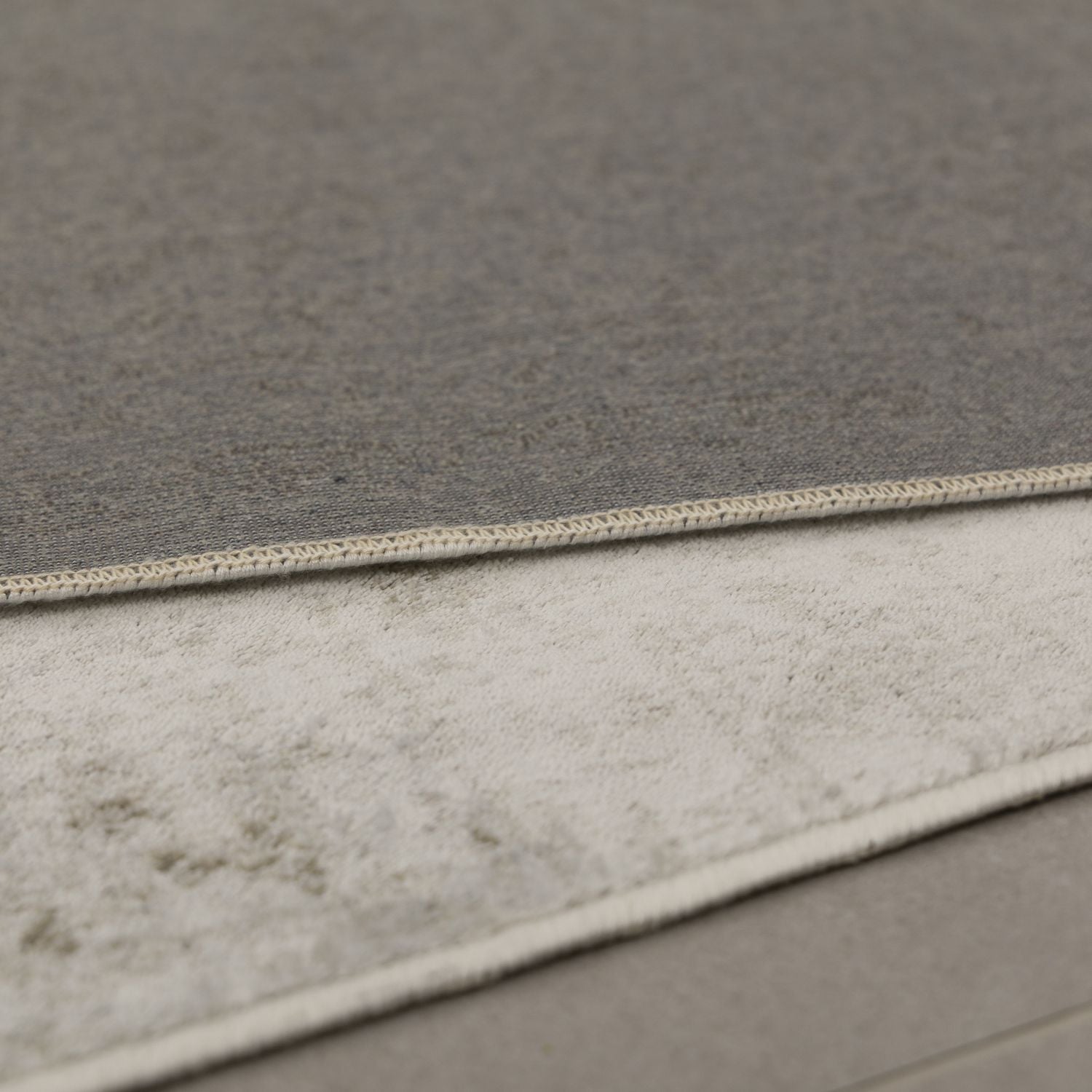 Dun Vloerkleed met Anti-Slip Grijs Laagpolig Tapijt Omid Vintage