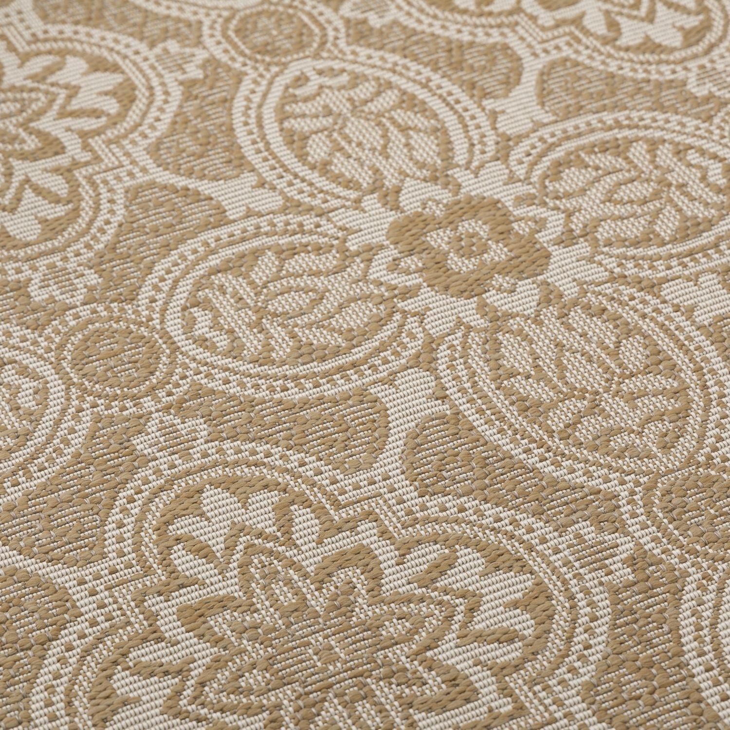 Vloerkleed Buiten - Buitenkleed Laagpolig Beige Vloerkleed Omid Outdoor Tapijt