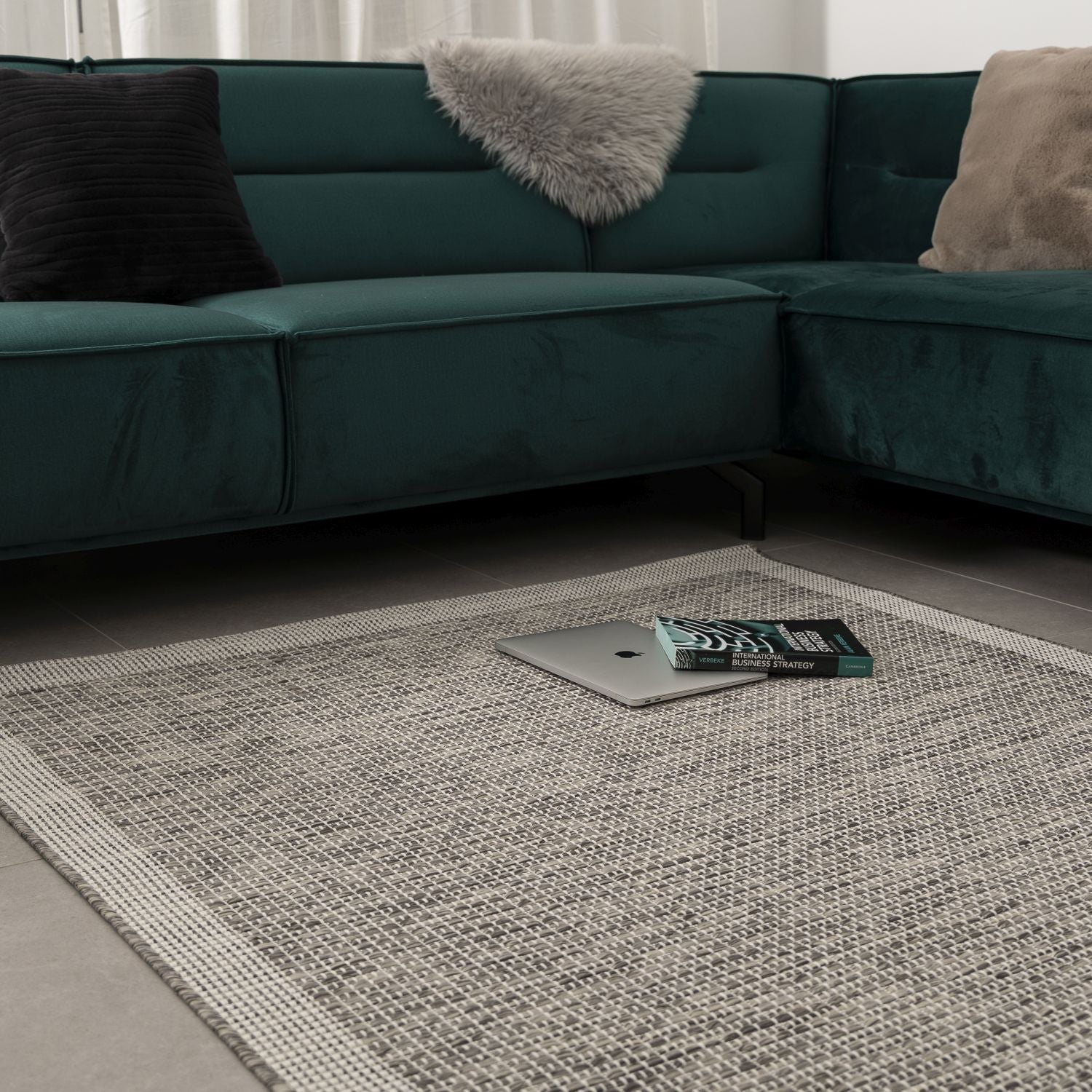 Vloerkleed Buiten - Buitenkleed Laagpolig Grijs Vloerkleed Omid Outdoor Tapijt
