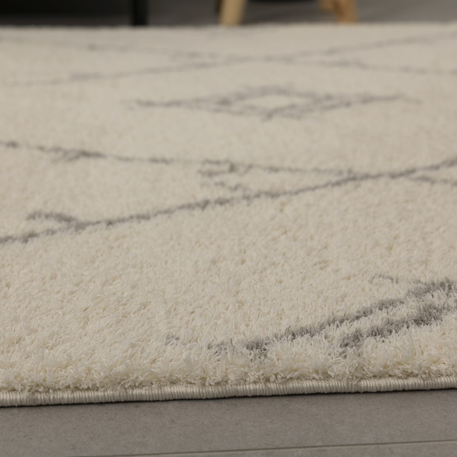 Crème Hoogpolig Vloerkleed Omid Belgian Soft Scandinavisch Wasbaar Tapijt