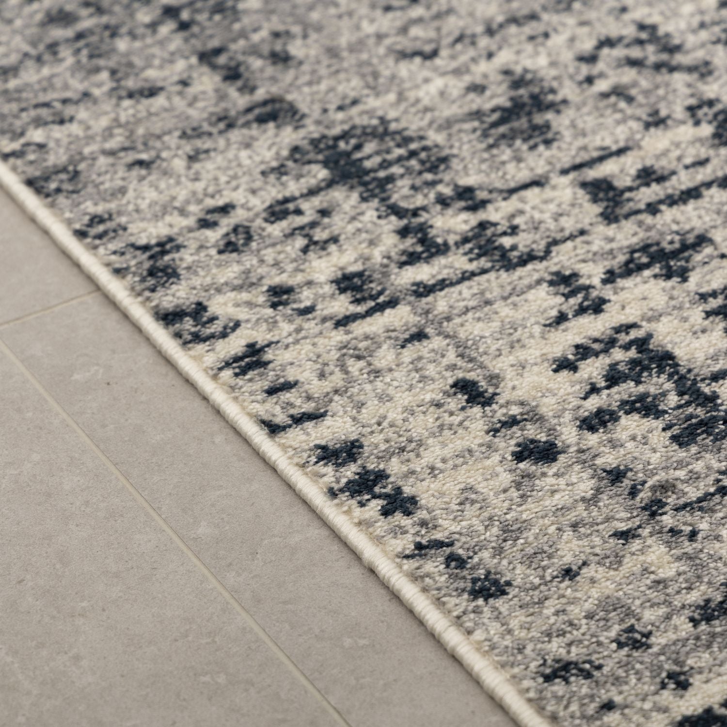 Blauw Tapijt Laagpolig Vloerkleed Omid Modern Belgian