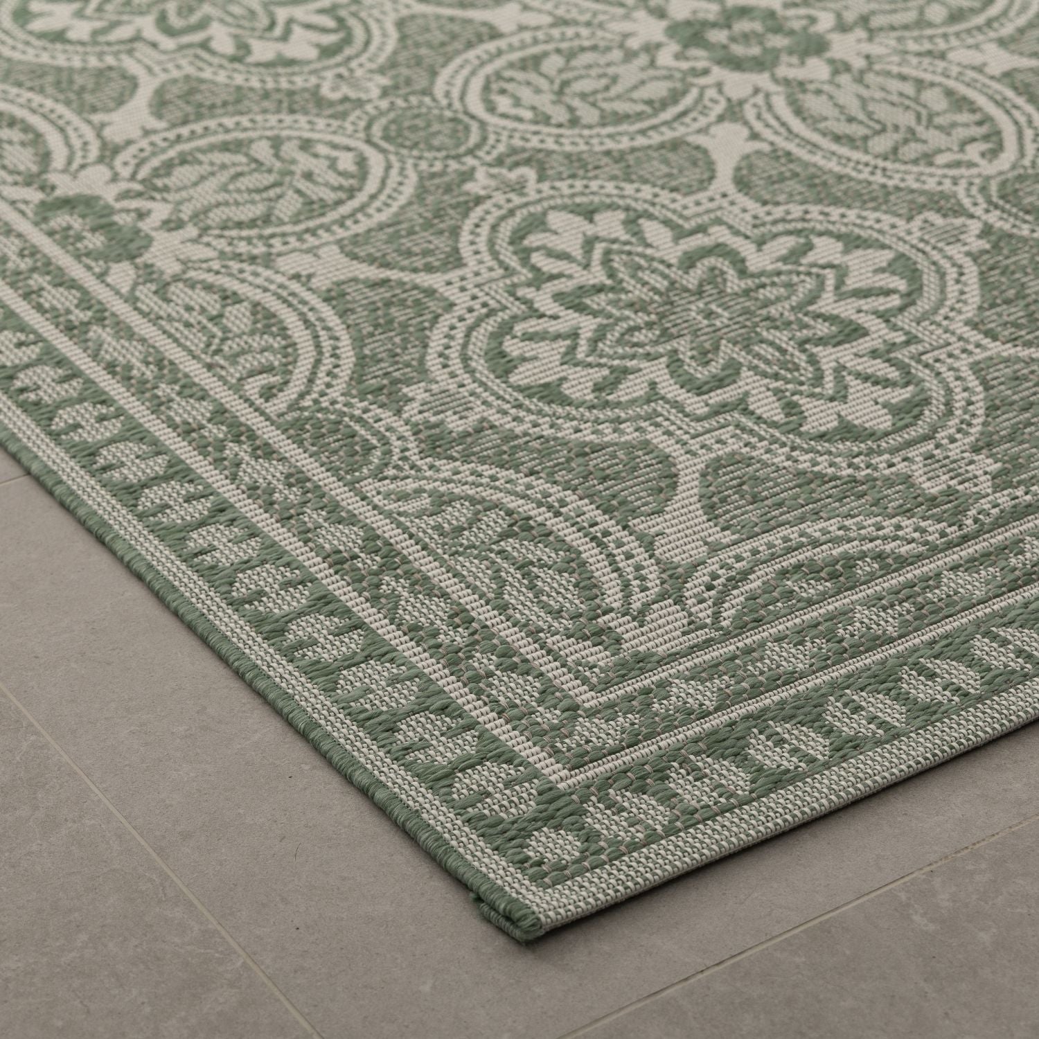 Vloerkleed Buiten - Buitenkleed Laagpolig Groen Vloerkleed Omid Outdoor Tapijt