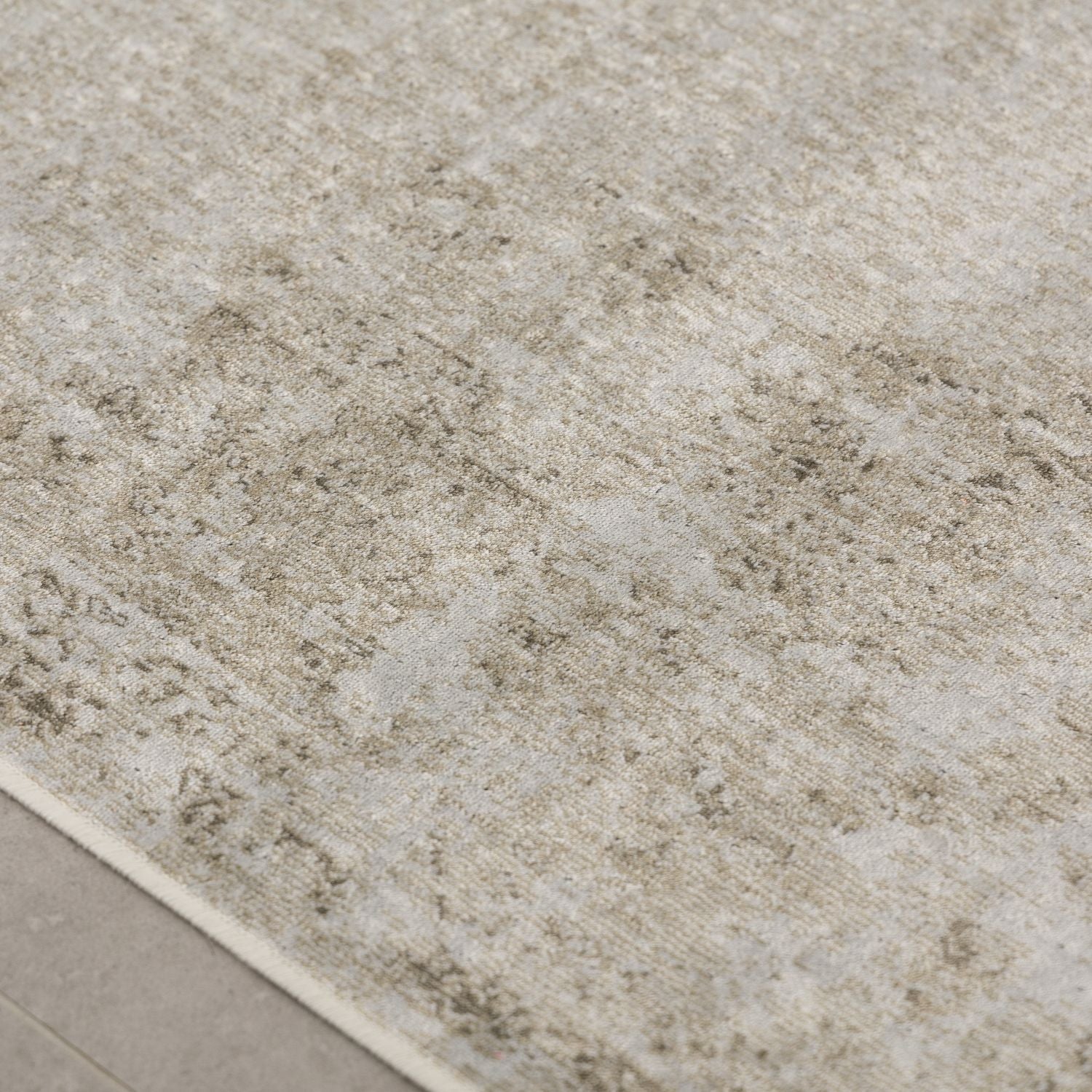 Dun Vloerkleed met Anti-Slip Beige Laagpolig Tapijt Omid Vintage