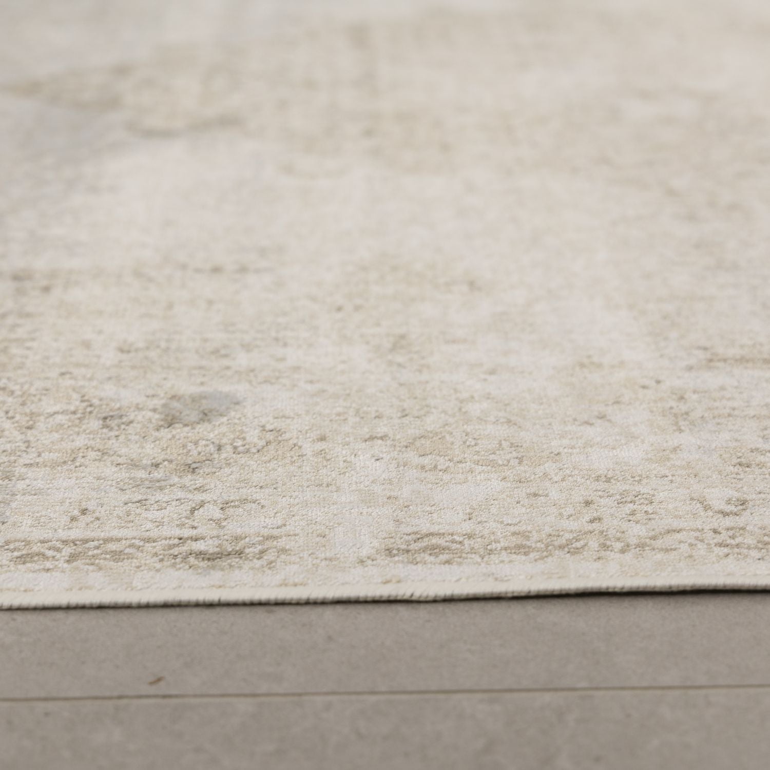 Dun Vloerkleed met Anti-Slip Beige Laagpolig Tapijt Omid Vintage