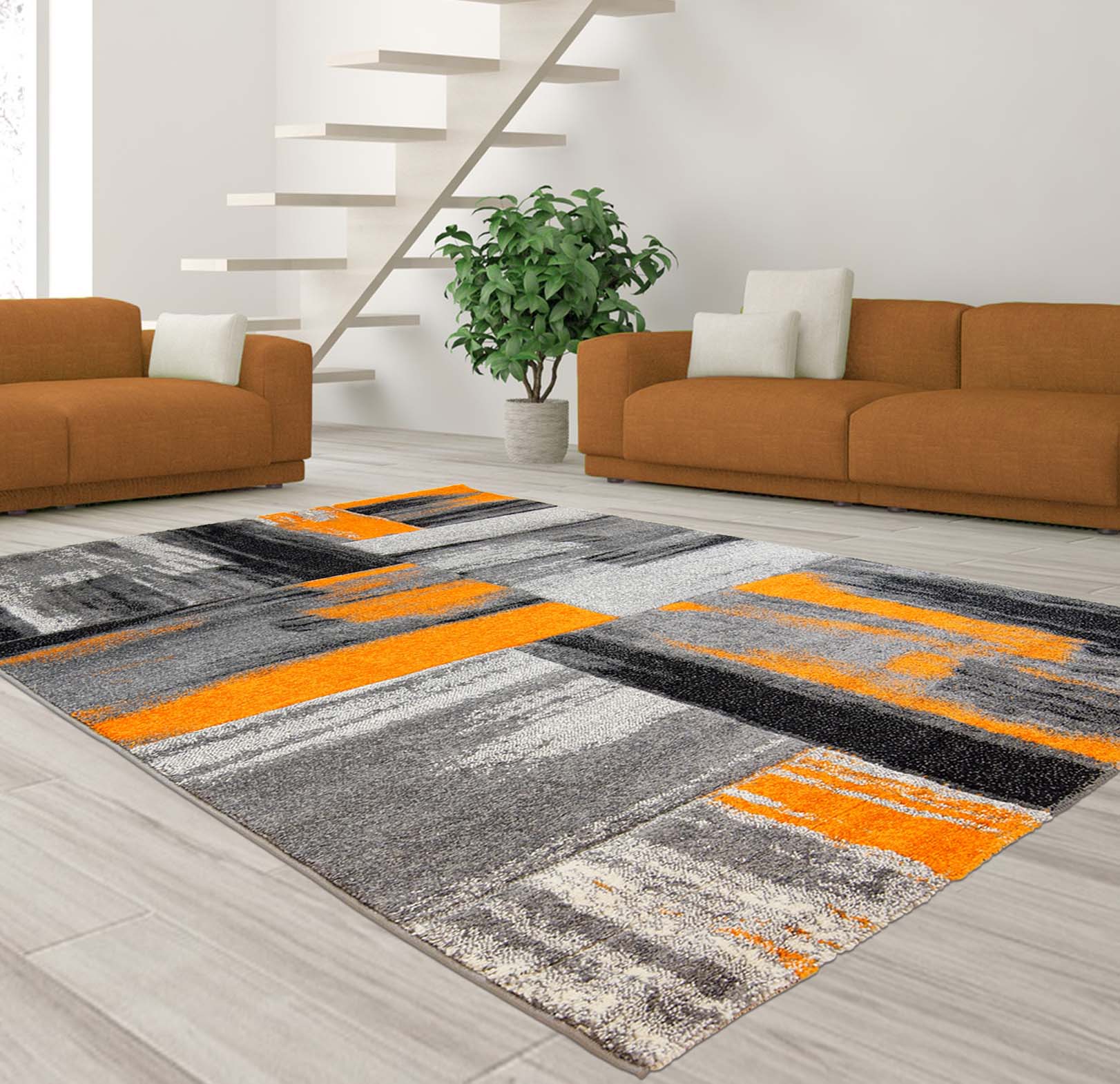 Tapijt Omid Art Vloerkleed Oranje - Omid Carpets