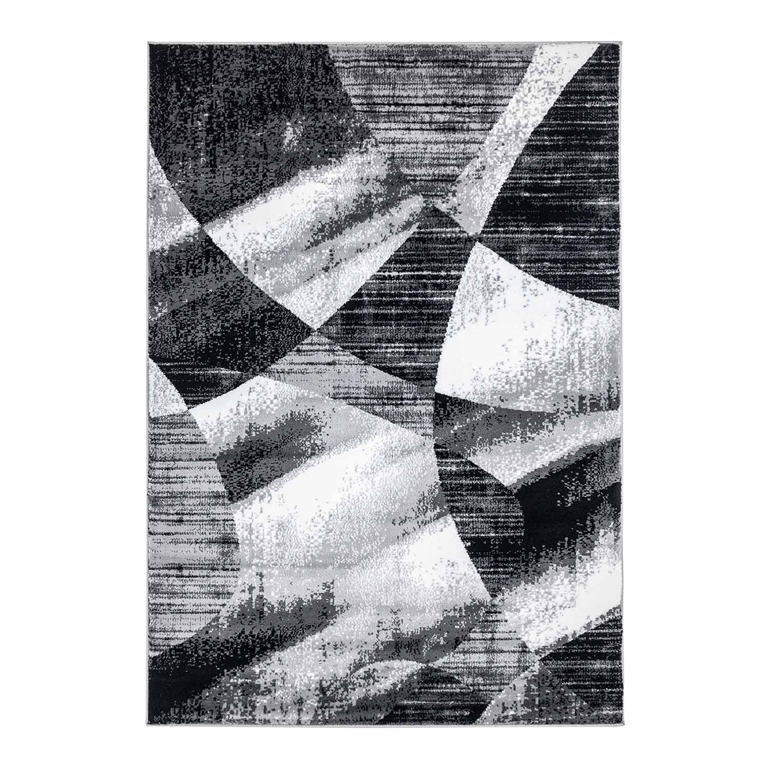Tapijt Omid Grijstinten Abstract Vloerkleed 1 - Omid Carpets
