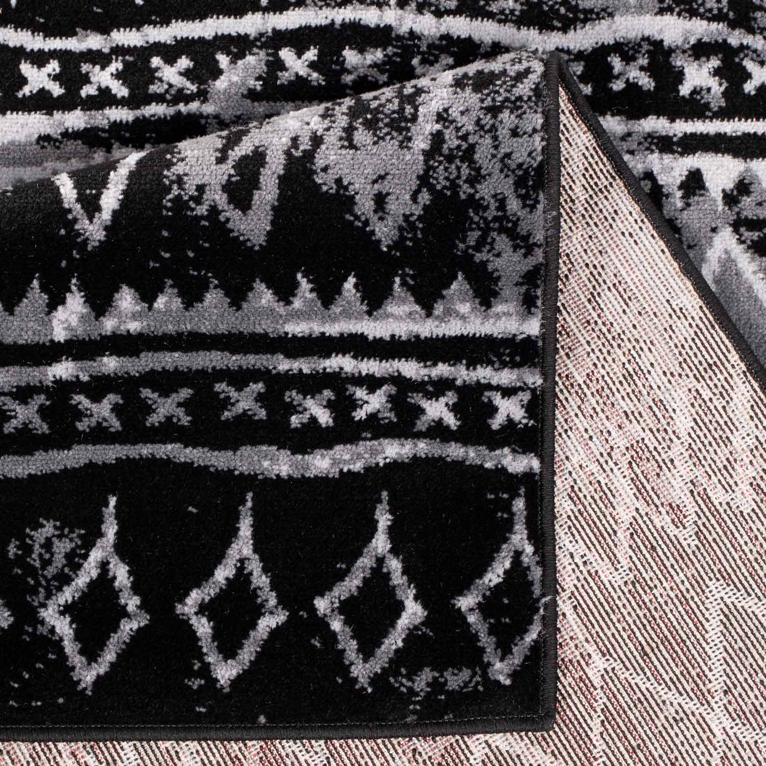 Tapijt Omid Grijstinten Abstract Vloerkleed 4 - Omid Carpets