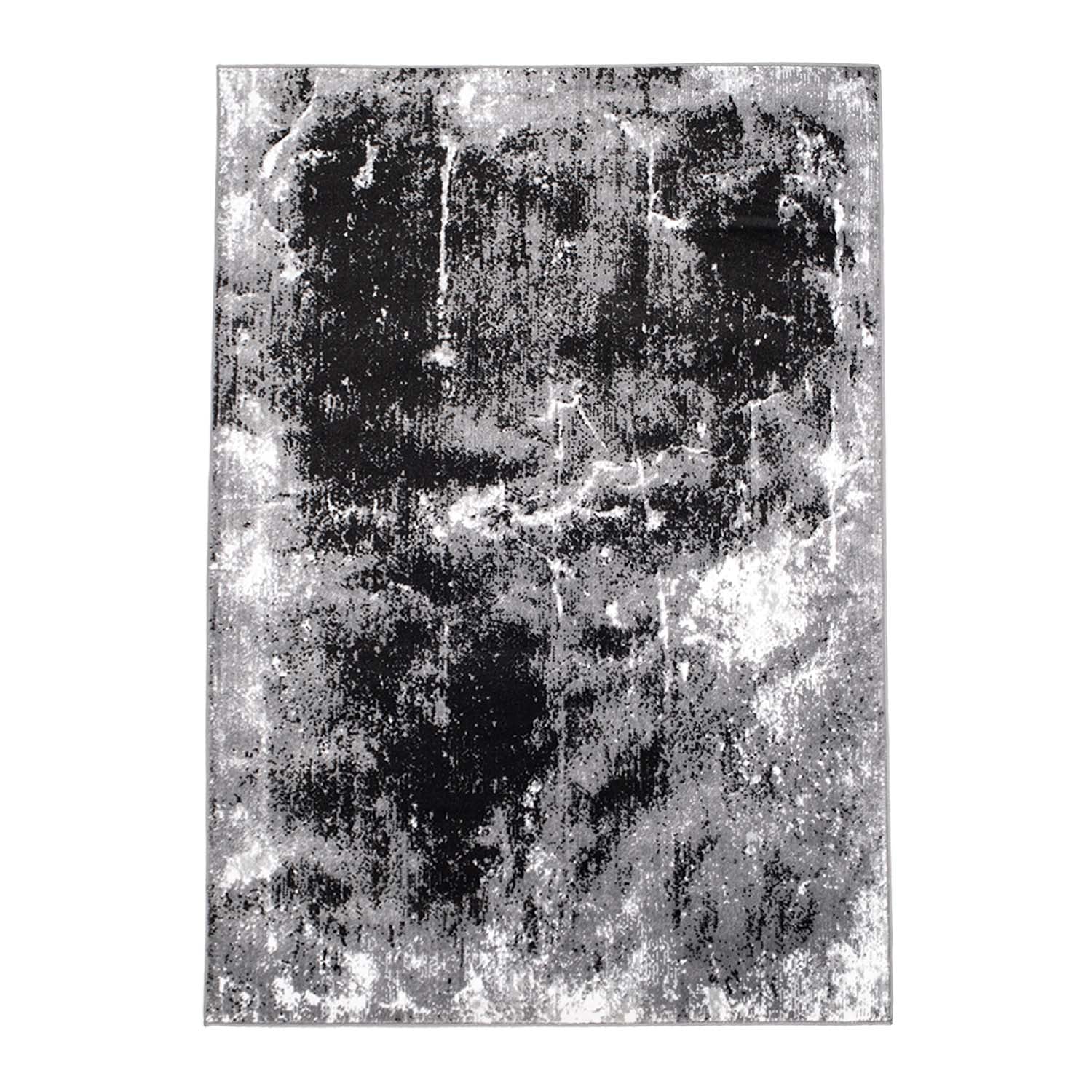 Tapijt Omid Grijstinten Abstract Vloerkleed 6 - Omid Carpets