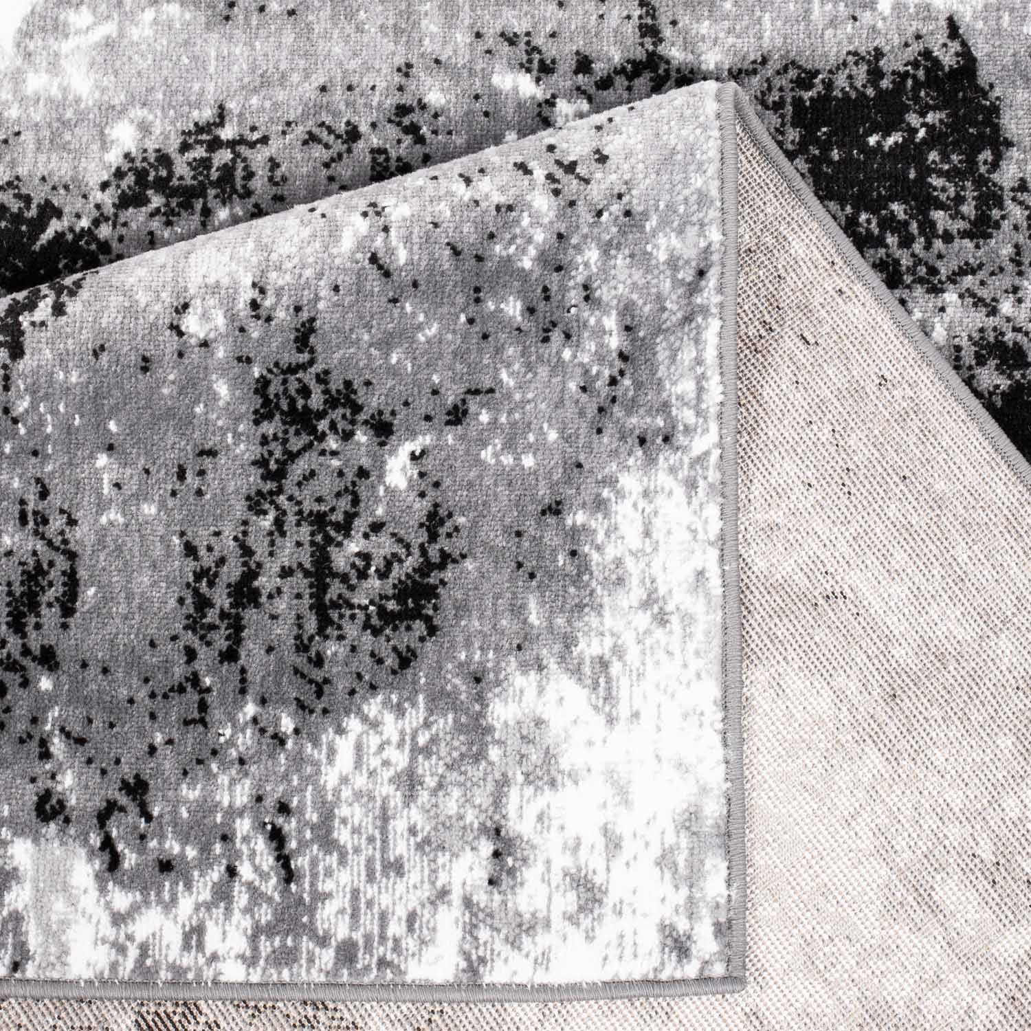 Tapijt Omid Grijstinten Abstract Vloerkleed 6 - Omid Carpets