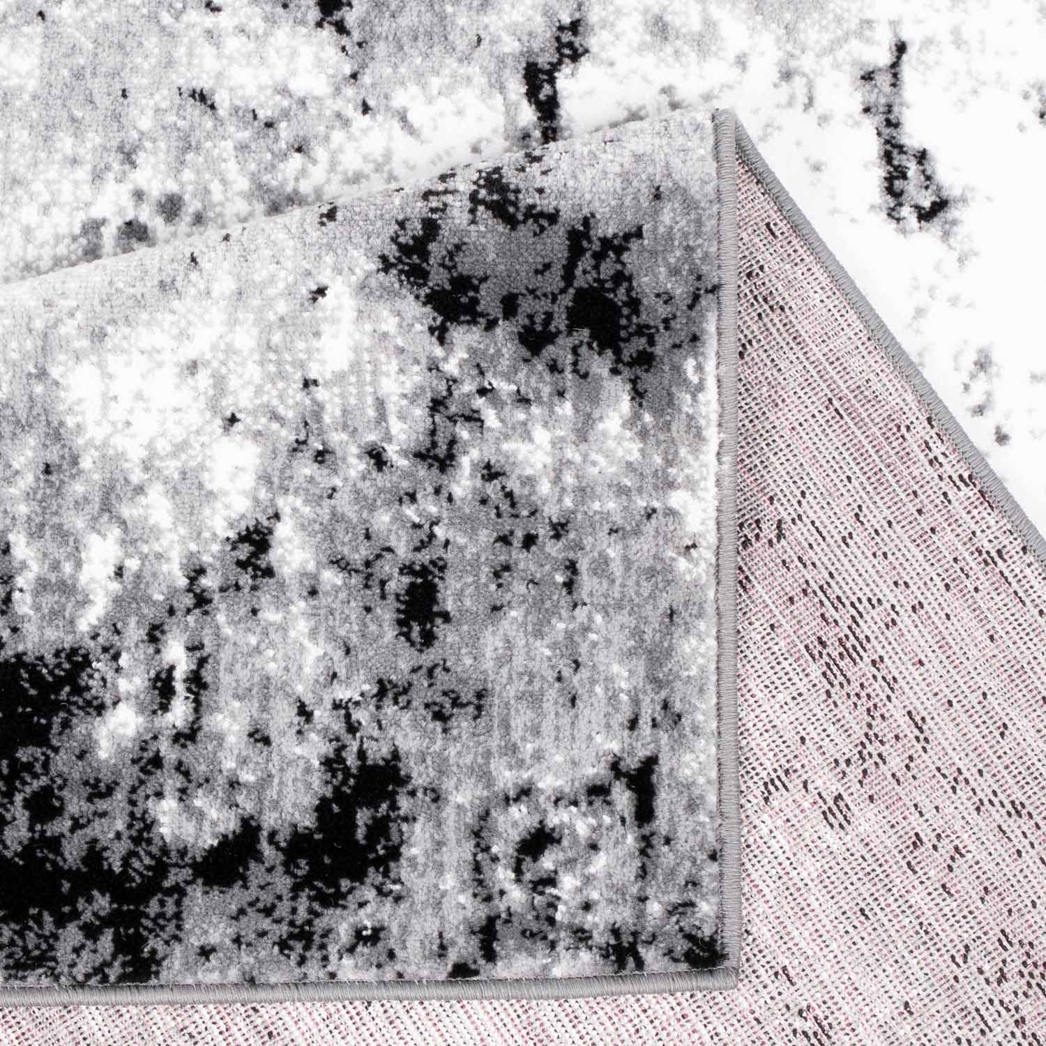 Tapijt Omid Grijstinten Abstract Vloerkleed 7 - Omid Carpets