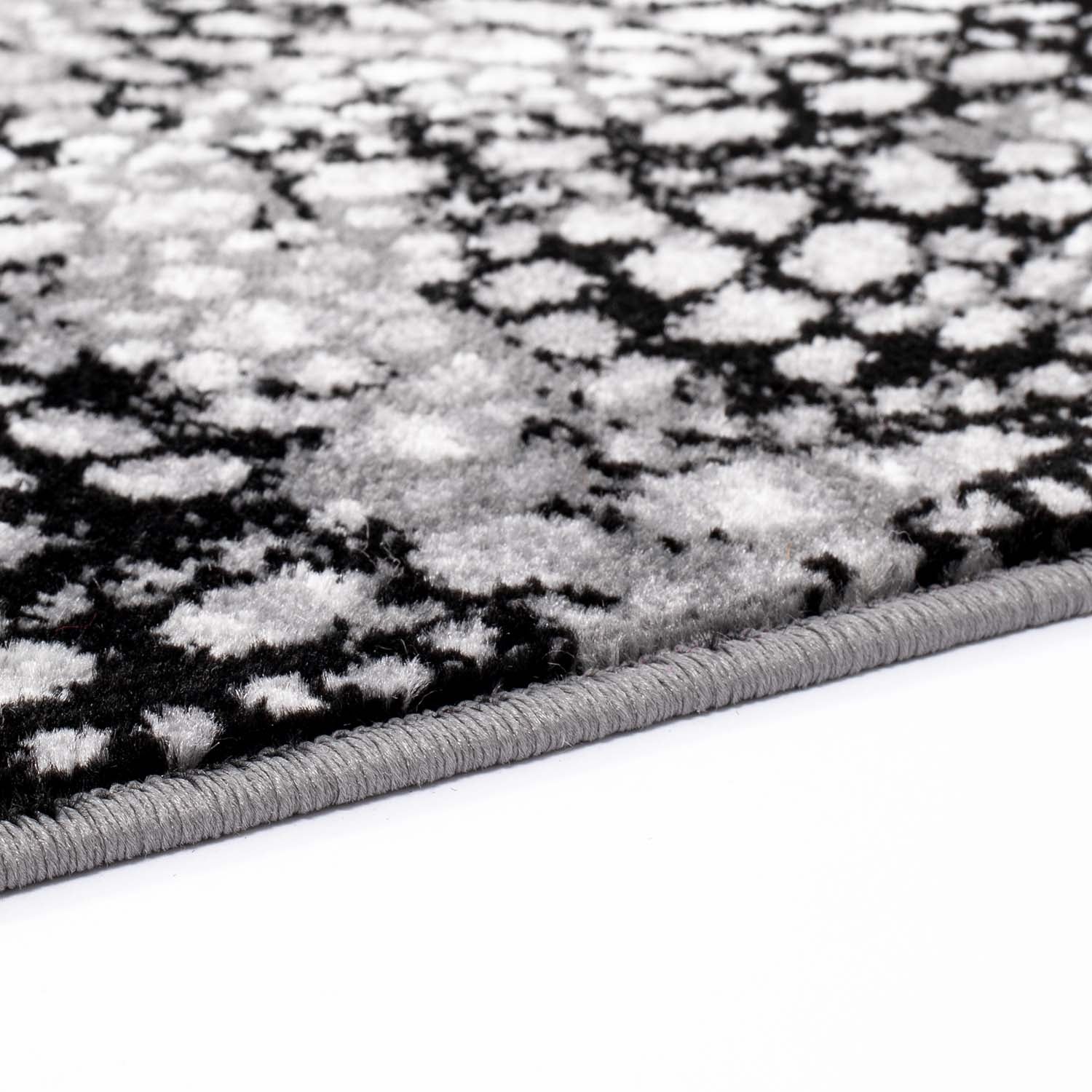 Tapijt Omid Grijstinten Abstract Vloerkleed 10 - Omid Carpets