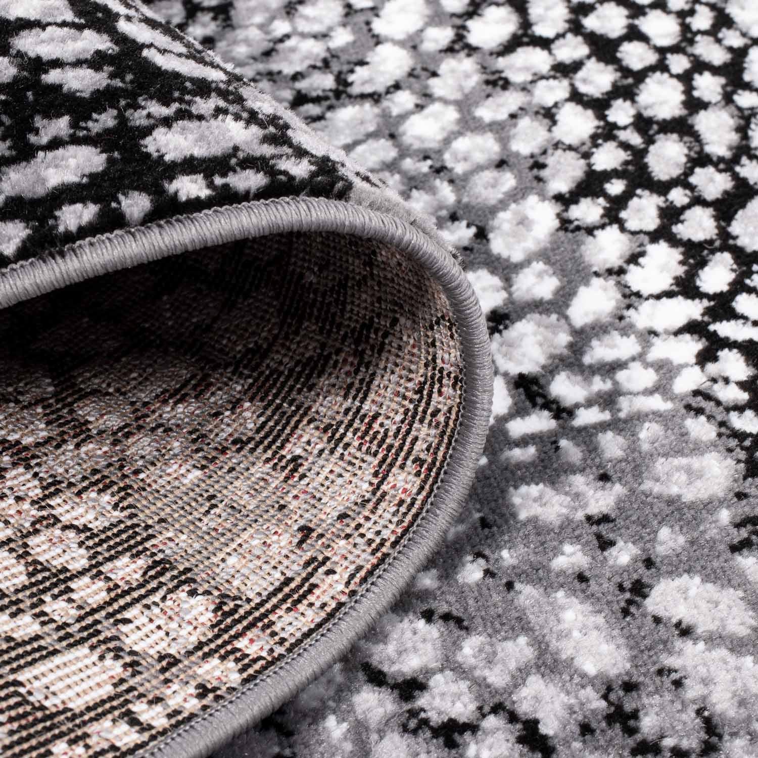 Tapijt Omid Grijstinten Abstract Vloerkleed 10 - Omid Carpets