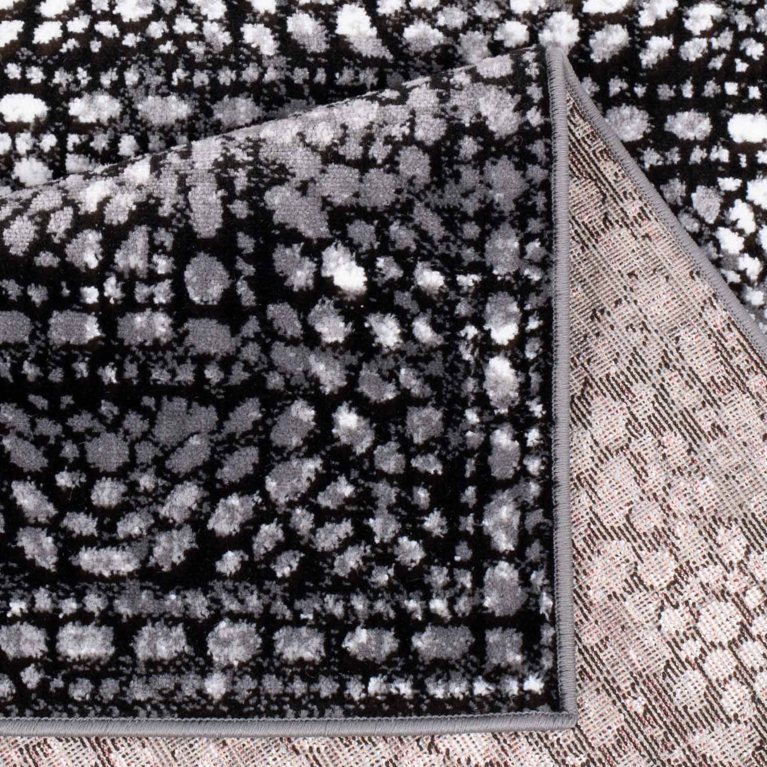 Tapijt Omid Grijstinten Abstract Vloerkleed 10 - Omid Carpets
